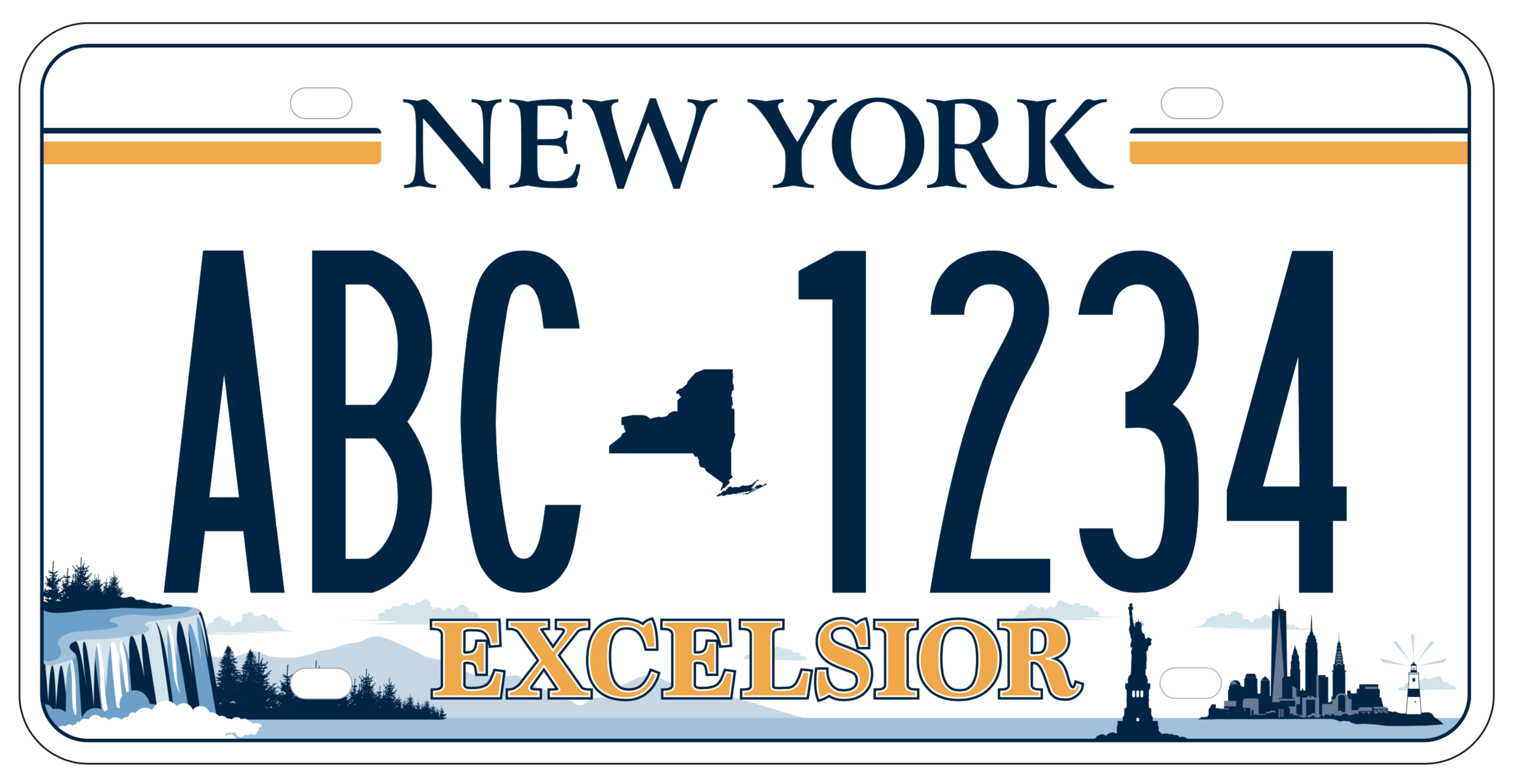 One of the possible new New York State license plate designs. 