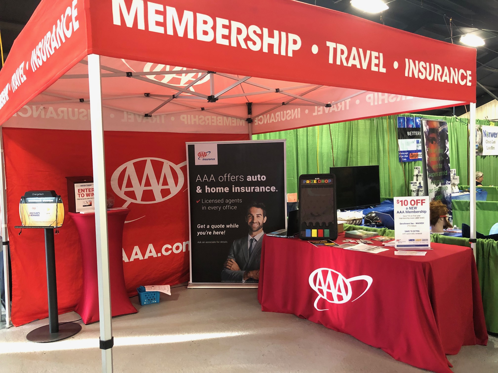 AAA booth at the Erie County Fair 
