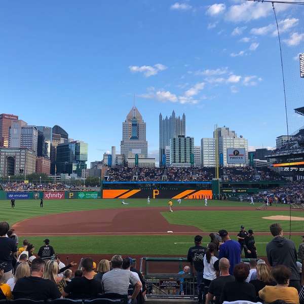 The view from PNC Park is enjoyable on a summer night!