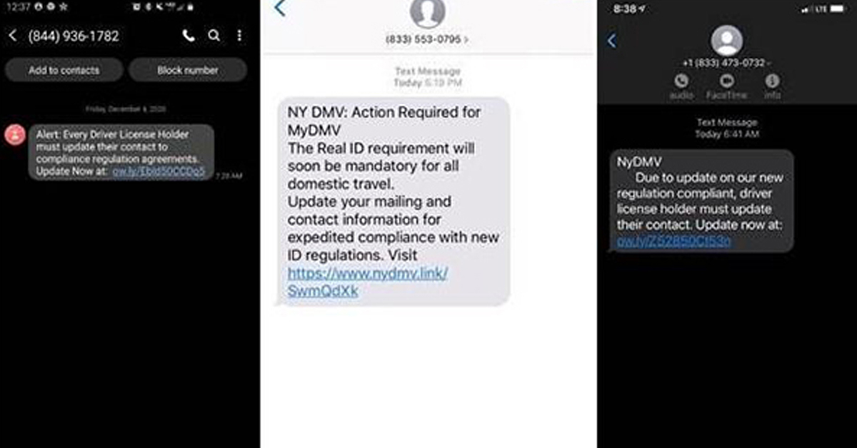 Phishing Scam via Text