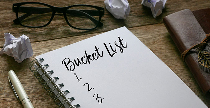 bucket list notepad
