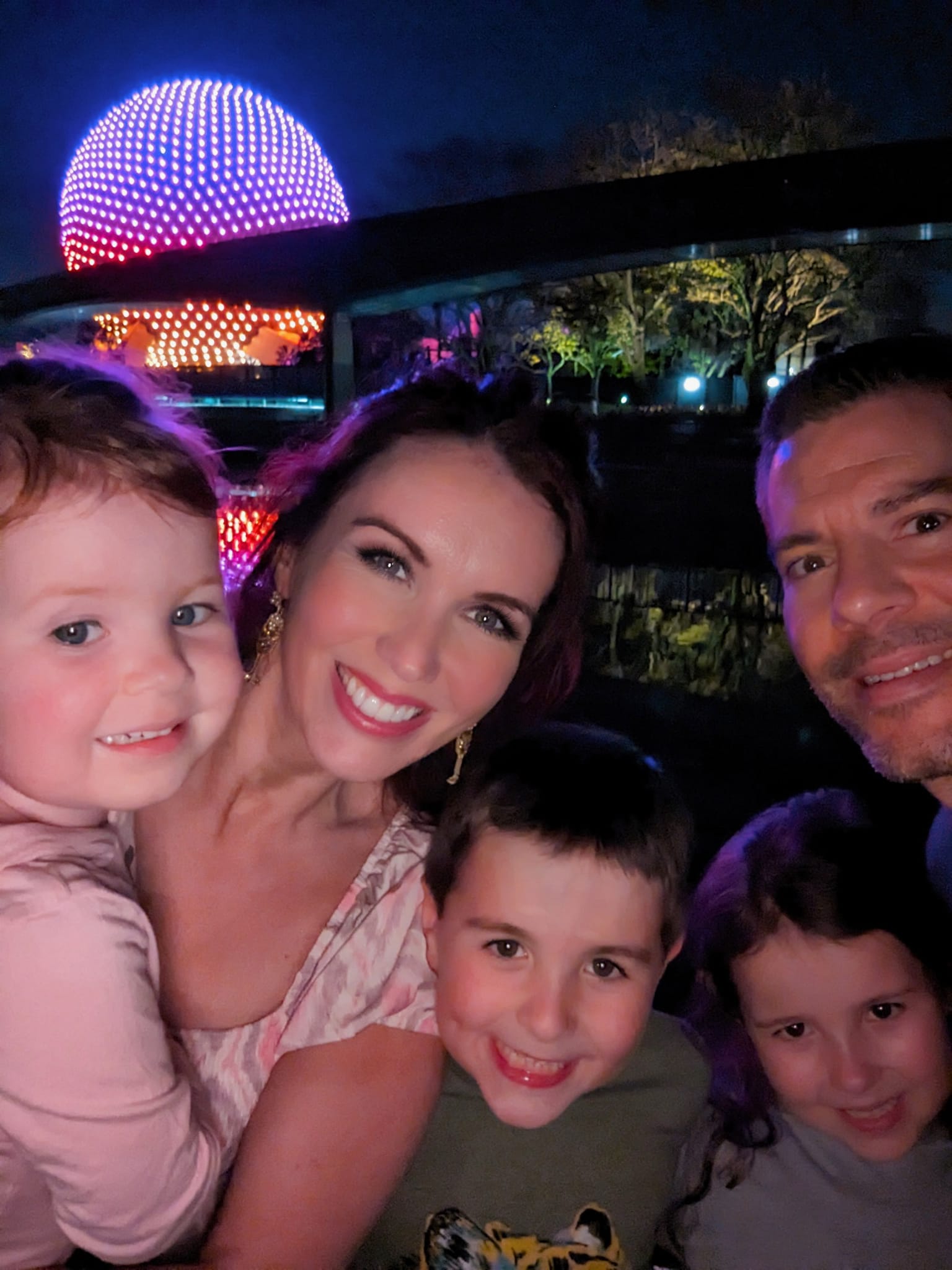 Kate Glaser and her family at Epcot