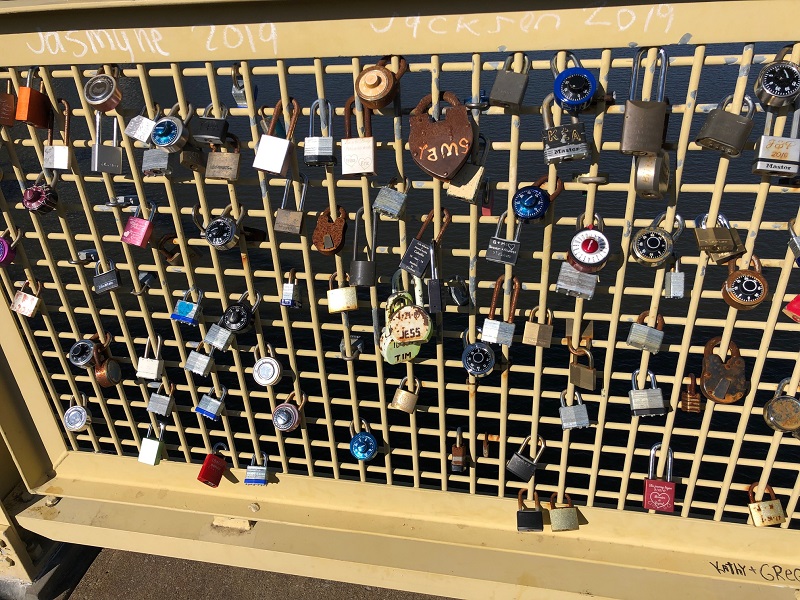 You'll find locks of love along the bridges in Pittsburgh.