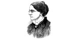 A portrait drawing of Susan B. Anthony