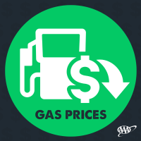 gas prices down arrow icon